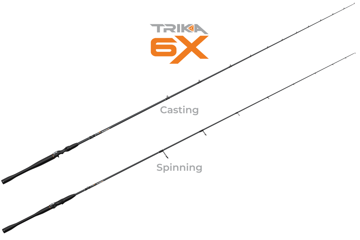 Trika 6X - Bass, best, Bluegill, Crappie, Inshore, Muskie, Pike, Redfish, Sand Bass, Sea Trout, Smallmouth Bass, Snook, Striper, Trout, Walleye, YGroup_rod