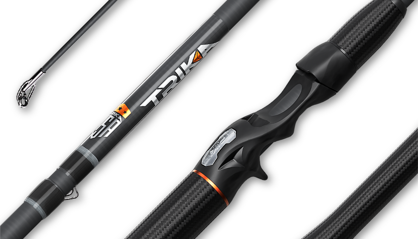 Trika 6X - Bass, best, Bluegill, Crappie, Inshore, Muskie, Pike, Redfish, Sand Bass, Sea Trout, Smallmouth Bass, Snook, Striper, Trout, Walleye, YGroup_rod