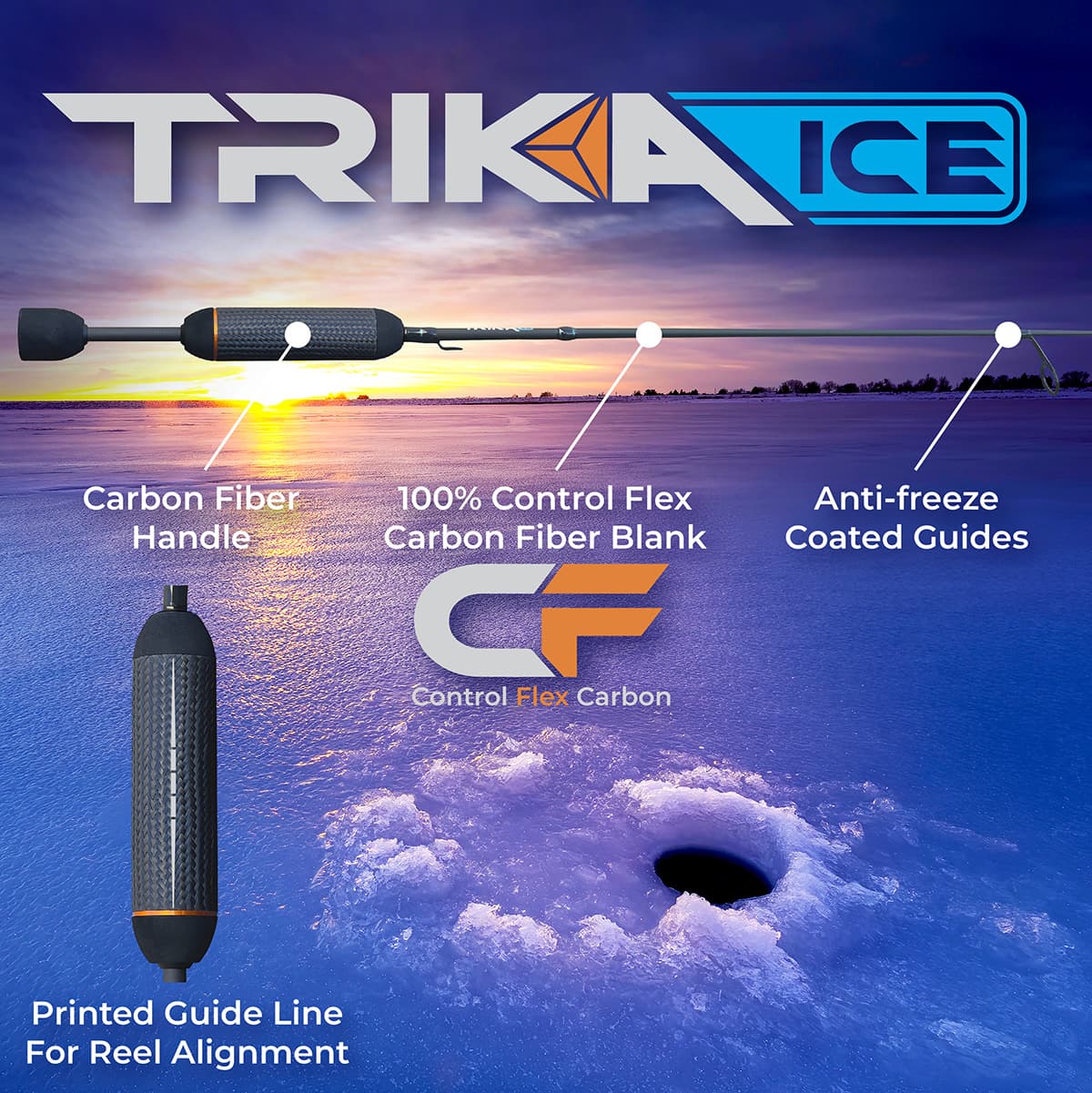 Trika Fishing ICE Series Rod | ICE36MF | FishUSA Trika Fishing ICE Series Rod | ICE36MF | FishUSA